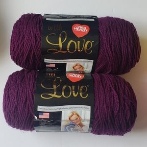 Red Heart With Love Yarns lot of 2